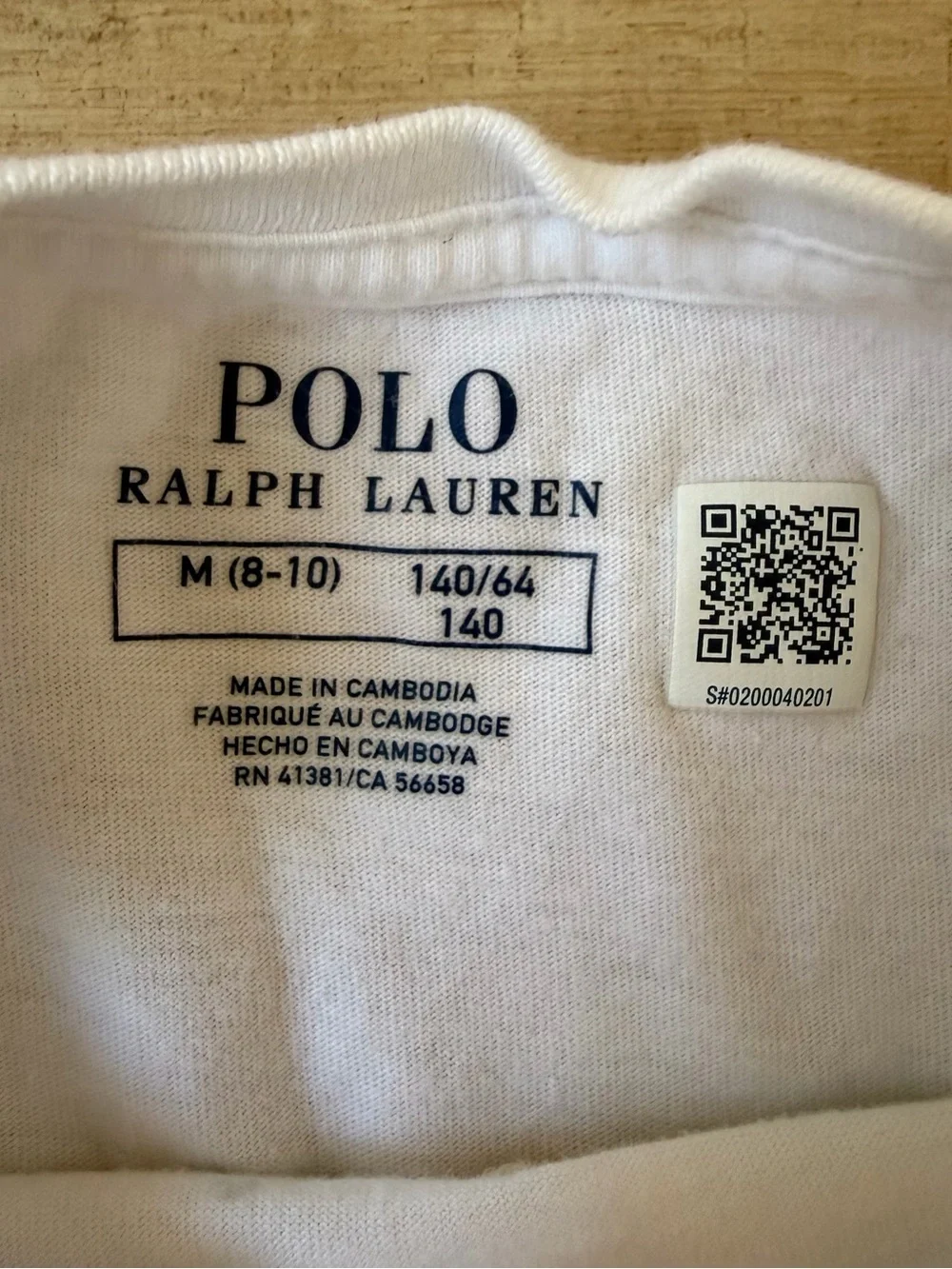 Ralph Lauren White Floral & Script Graphic Tee